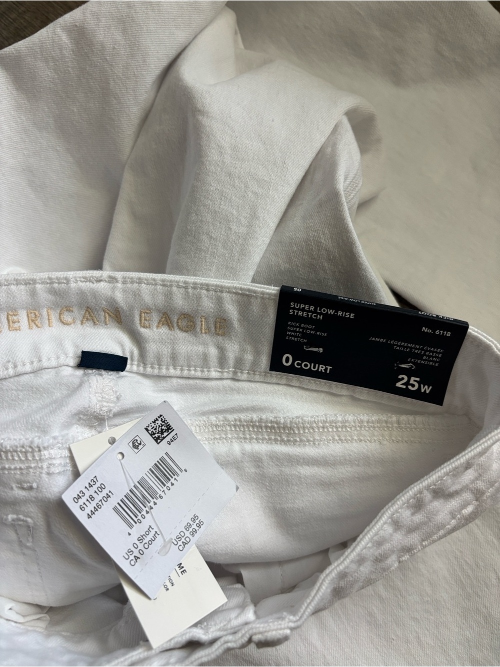 NWT AE Strech Super Low Rise Kick Bootcut Jean - Picture 7 of 7